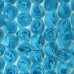 Ткань Шифоновые розы 3D (голубой)